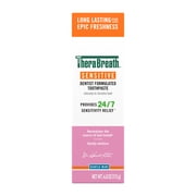 TheraBreath Sensitive Toothpaste, 24/7 Sensitivity Relief. SLS Free, Gentle Mint, 4 Oz