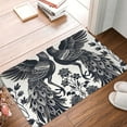 thumbnail image 4 of Yiaed Artistic Black White Peacocks Print Flannel Doormat Mat Outdoor Indoor Door Mats,Welcome Matt Outdoor Front Door Mat Doormat Outdoor Mat Outdoor Mat,16"x24", 4 of 7