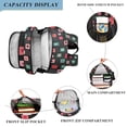 thumbnail image 3 of FORMRS Unisex School Backpack 17" Student Travel Bag with Laptop Compartment, Red Block Pattern, 3 of 7