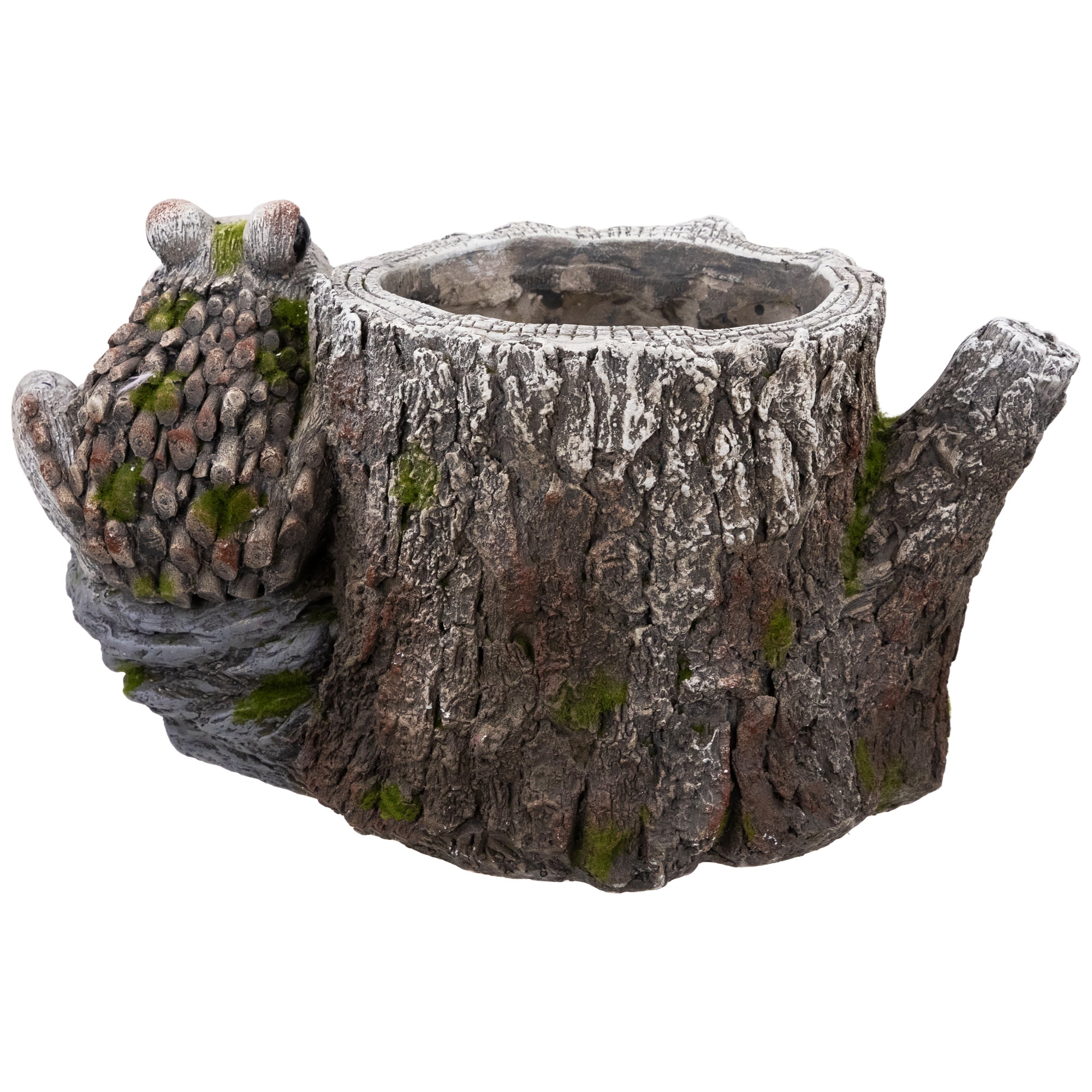 Northlight Frogs on Tree Stump Outdoor Garden Planter - 9"