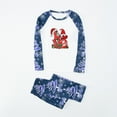 thumbnail image 2 of Odeerbi Christmas Pajamas For Family Women Parent-child Warm Set Printed Home Wear Two-piece Mom Set Blue, 2 of 9