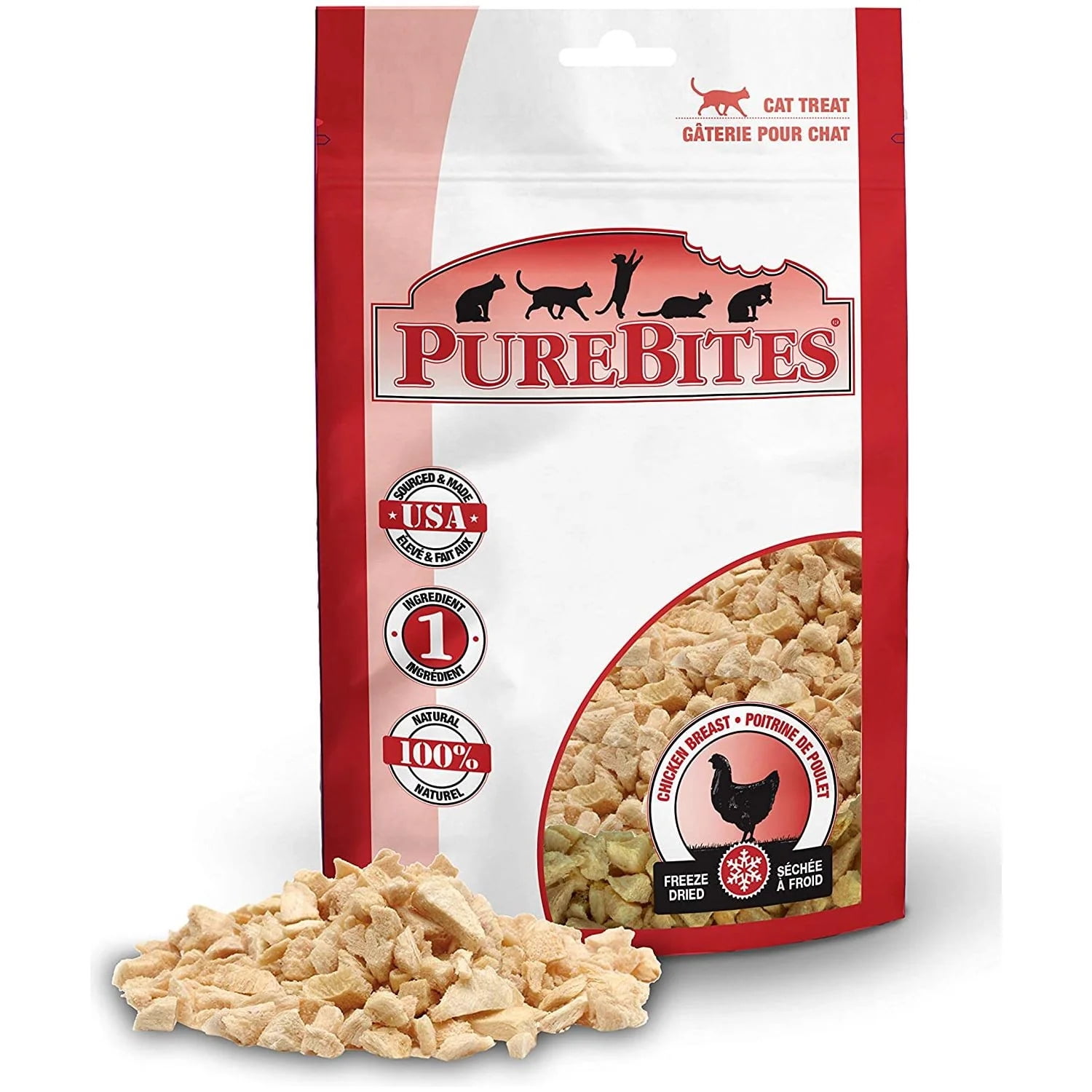 PureBites 100% USDA Freeze Dried Chicken Breast Cat Treat 1.09zo