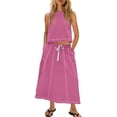 thumbnail image 2 of Gamivast Summer Sets Women 2 Piece Outfits Sleeveless Tank Top & Midi Skirt Casual Streetwear Contrast Binding Stitching Vacation Matching Suit, 2 of 8