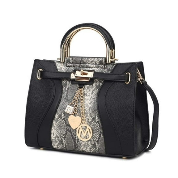 MFK Cassia Vegan Snakeskin Leather Satchel Bag