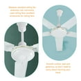 thumbnail image 3 of OULII Ceiling Fan Extension Rod 2Pcs White Iron Replacement for Height Adjustment, 3 of 7