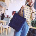 thumbnail image 3 of SHISUYAN Large Capacity Shoulder Bag Casual Denim Tote Fashion Handbag for Girls Women (Style 2, Dark Blue), 3 of 6