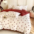 thumbnail image 3 of Ensemble de Housse de Couette Format Simple Rose Fleurs Literie Housse de Couette avec Fermeture Éclair Housse de Couette en Microfibre Douce et Taie d'Oreiller, 3 of 7