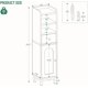 thumbnail image 2 of Gabinete de almacenamiento para baño, gabinete de piso de esquina con cajones y puertas, gabinete estrecho para papel higiénico, organizador de baño con estante ajustable, para espacios pequeños,, 2 of 8