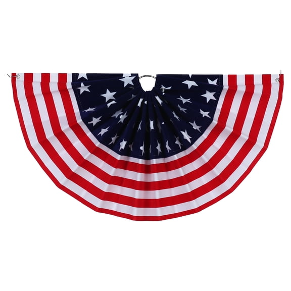 Stars and Stripes Bunting Decoration, Red/White/Blue, 18" x 9", Patriotic by Way To Celebrate