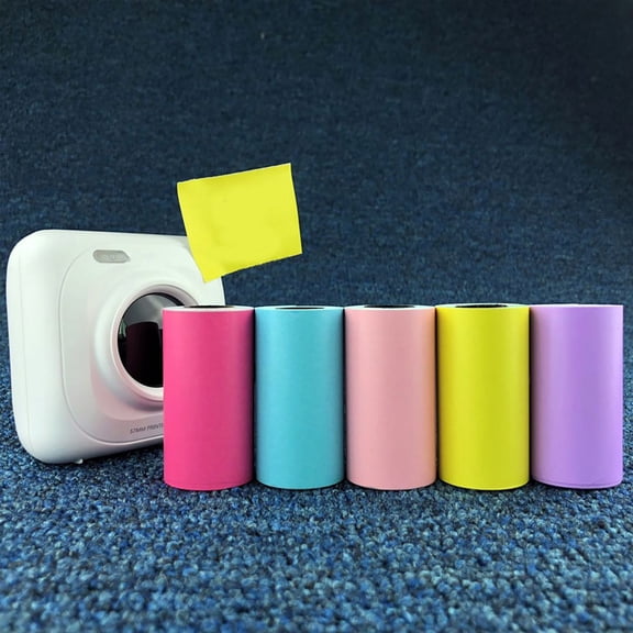 Walbest 2.24" x 1.18" Sticker Thermal Printing Paper Label Paper, Suitable for All Peripage Mini Printers, Used to Print Images, Photos, Labels, Study Notes, Memorandum