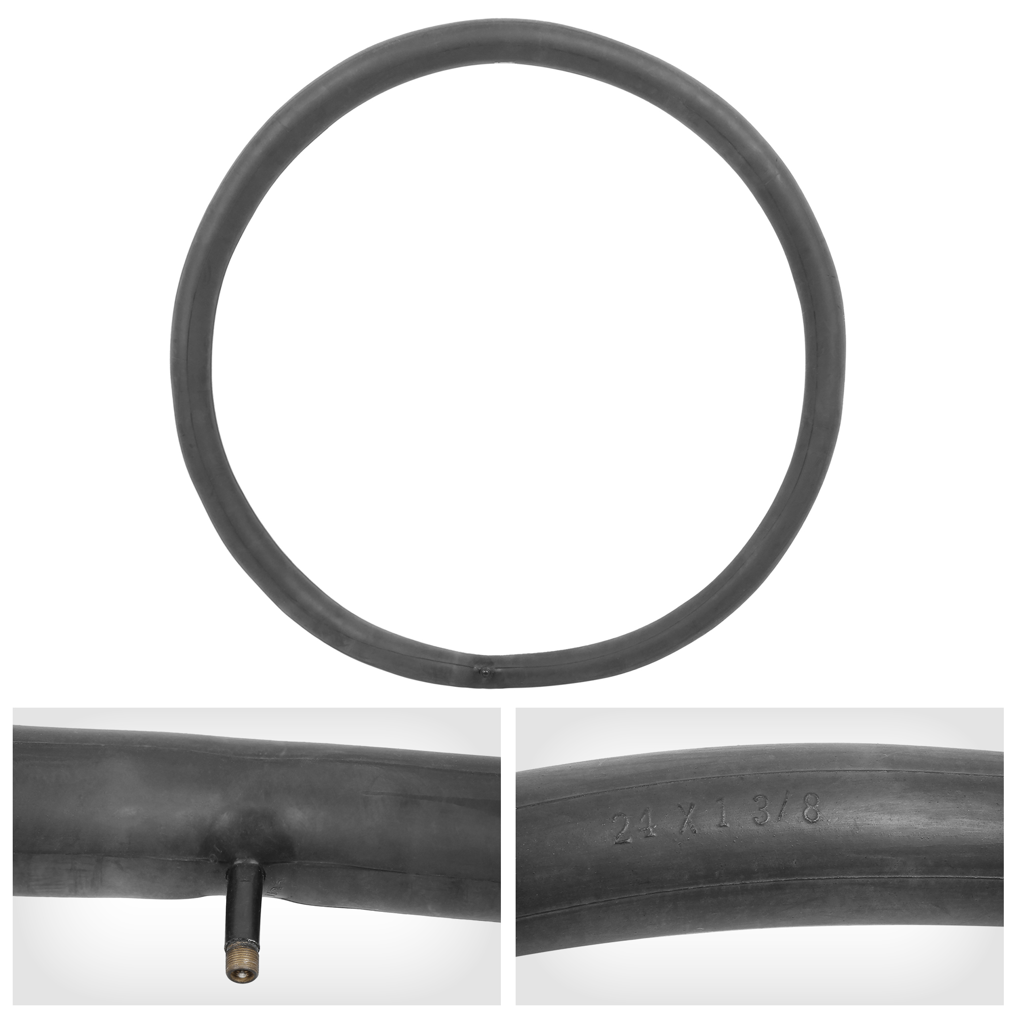 24" Bicycle Tire Tube 24" x 13/8 Bike Inner Tube Black
