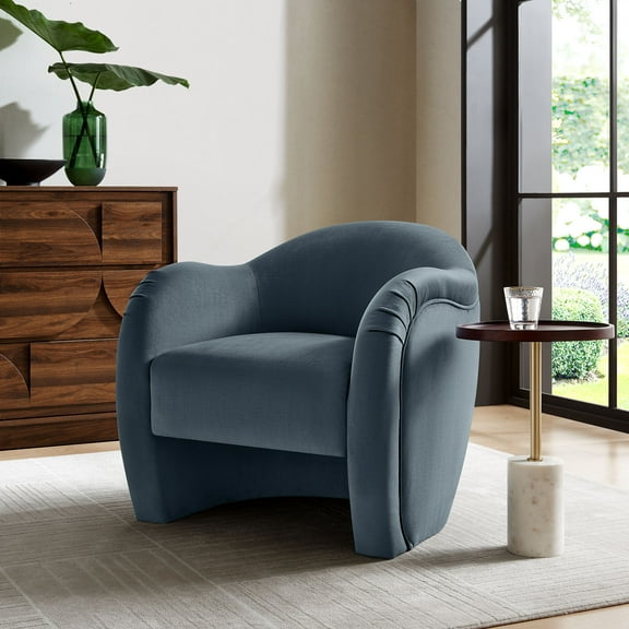 Modway Compose Performance Velvet Accent Chair in Cadet Blue