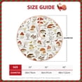 thumbnail image 3 of Kdxio Mushrooms And Butterflies Print Christmas Tree Skirt Christmas Xmas Tree Skirts Mat for New Year Holiday Christmas Party Decorations-30", 3 of 7