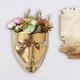 thumbnail image 4 of Cerámica creativa Colgante de pared Cabeza de pared de pared Florero Florero de pared Contenedor para decoración Oro Sunnimix Plantador, 4 of 8