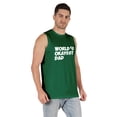 thumbnail image 2 of Inkmeso Printed Graphic World Okayest Dad T-Shirt For Mens Best Daddy Ever Gift T-Shirt, 2 of 7