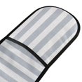 thumbnail image 2 of Dailycode Double Sided Oven Mitt with Loop Heat Resistant Kitchen Long Potholders 7" x 35" Sky Gray and White Stripes, 2 of 6