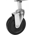 thumbnail image 5 of Rueda de goma para puerta de 4", rueda giratoria con resorte, rueda resistente, rueda giratoria de transporte industrial para puerta con capacidad de carga de 220 lb/100 kg, 5 of 5