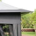 thumbnail image 5 of Outdoor 11x 11Ft Pop Up Gazebo Canopy With Removable Zipper Netting,2-Tier Soft Top Event Tent,Suitable For Patio Backyard Garden Camping Area,Grey, 5 of 7