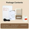 thumbnail image 3 of Inkless Label Maker Portable Thermal Label Printer for Clothing Jewelry Business Retail Compatible with iOS & Android Includes 1 Roll 50x30mm White Label, 3 of 5