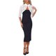 thumbnail image 2 of BOLERO CHIC ELEGANTE de Encaje para Mujeres, Cárdigan de Encaje Floral Transparente de Manga 3/4, Talla M Blanca, 2 of 6
