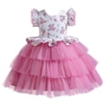 thumbnail image 2 of GaThRRgYP Toddler Kids Baby Girls Princess Casual Dress Party Dresses,Children Level Netting Princess Dress Lace Sleeveless Girl Bowknot Gown Dress Pink 1-9 Years, 2 of 6