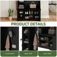 thumbnail image 4 of Uforic 39" Hall Tree with Shoe Storage, Coat Rack with Bench for Entryway Corner Narrow Adjustable Shelf, Black, 4 of 9