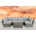 thumbnail image 2 of Living Source International 7-Piece Wicker Outdoor Set with Cushions in Gray, 2 of 2