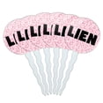 thumbnail image 1 of Lien Cupcake Picks Toppers - Set of 6 - Pink Speckles, 1 of 1