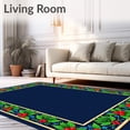 thumbnail image 2 of ODIKA 2'x3' Machine Washable Non-Slip Area Rug, Festive Holly Wreath with Pine Needles High Traffic Rug with Pad, Red, 731609, 2 of 8