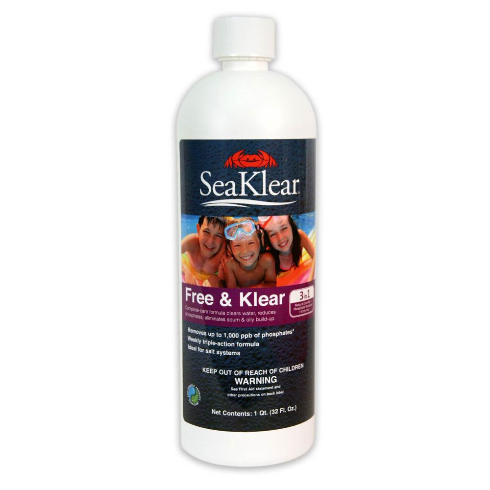 SeaKlear 1040400 Free & Klear 3in1 Pool Water 32oz Clarifier
