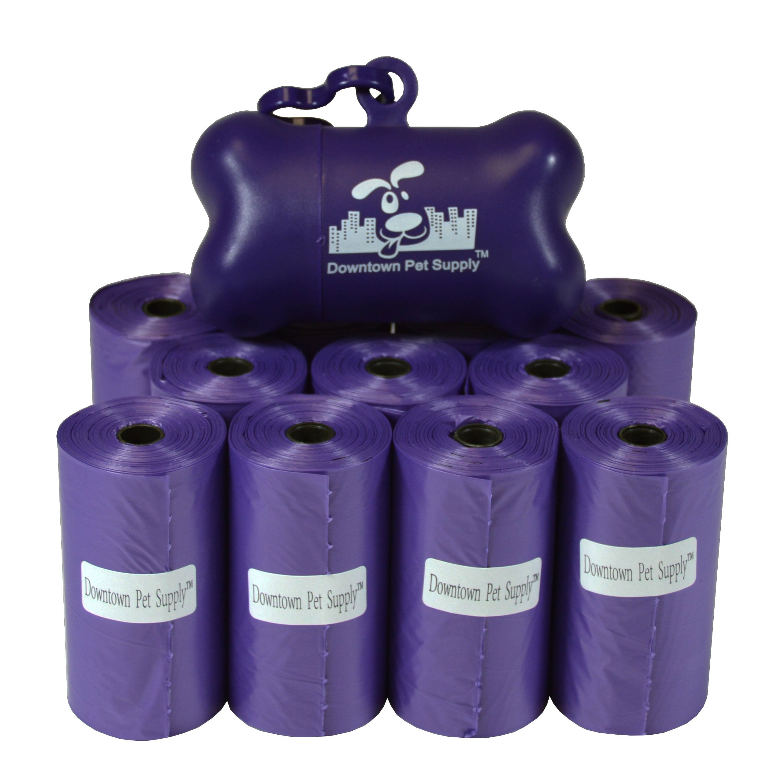 Pet Waste Bags, Dog Waste Bags, Bulk Poop Bags on a roll, Clean up poop bag refills + FREE Bone