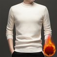 thumbnail image 2 of Yiliang Big and Tall Mens SweatersFall and Winter Long Sleeve Warm and Thermal Top Clothes ,Beige,XL, 2 of 6