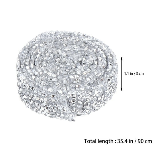 Yuangui Glitter Rhinestone Ribbon Self-Adhesive Wrap for Crafts & Gifts