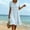 Light Blue, variant on Ovbmpzd Loose Fitting Dresses for Women Plain Pocket Beige A-Line Collared Mid-Length Womens Dresses,M