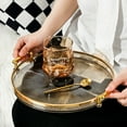 thumbnail image 3 of Perfume Tray Vanity Tray Modern Coffee Tray Decorative Luxury Plastic Serving Tray w/ Handles for Bathroom Vanity Bathroom Dresser Bedroom, 3 of 6