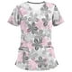 thumbnail image 1 of ICHUANYI Clearance Women Short Sleeve V-neck Tops Working Uniform Blouse(White, M) ICHUANYI WER2023080702143, 1 of 4