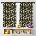 thumbnail image 5 of Blackout Kids Curtains,Black Multicolor Flower Sunflower Pattern Childrens Insulated Curtains Set Of 2,Bedroom Essentials,Toddler Room Decor 42"x54", 5 of 5