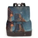 thumbnail image 1 of Balery Cowboy Boots Under Starry Sky Mochila de Cuero para Mujeres, Gran Capacidad, Bolsa de Viaje Multifuncional, Mochila de Cuero y Bolsa de Hombro para Mujeres, 1 of 4