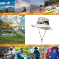 thumbnail image 5 of Sun Hat, Waterproof Wide Birm Bucket Hat UV Protection Boonie Hat for Fishing Hiking Garden Beach, 5 of 5
