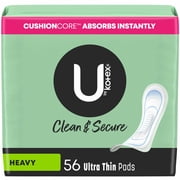 U by Kotex Clean & Secure Ultra Thin Pads, Heavy Absorbency with pen