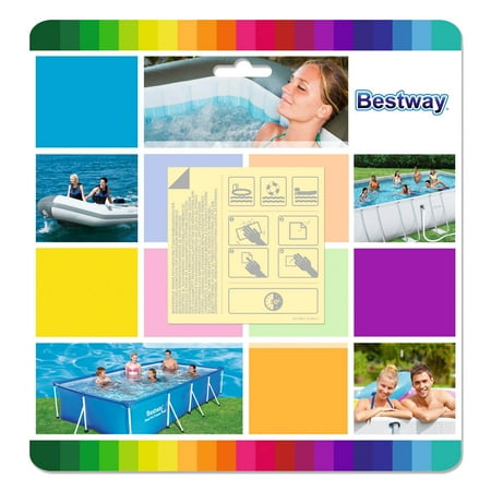 Bestway 2.5in x 2.5in Flowclear Underwater Adhesive Repair Patches (10 (Best Way To Repair Broken Plastic)