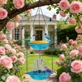 thumbnail image 3 of Solar Powered Hanging Bird Bath and Feeder, Outdoor Garden Fountain with Automatic Water Circulation for Patio Decoration, 3 of 5