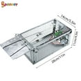 thumbnail image 3 of Spencer Rat Trap Cage Small Live Animal Humane Cage Pest Rodent Mouse Control Bait Catch Pest Mouse Trap Cage 11 x 5.5 x 4.3 inches, 3 of 8