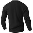 thumbnail image 4 of Men's Long Sleeve T-Shirt Basic Style Polyester Fiber Solid Color Straight Cut Autumn Fashion Urban Casual Tops, 4 of 6