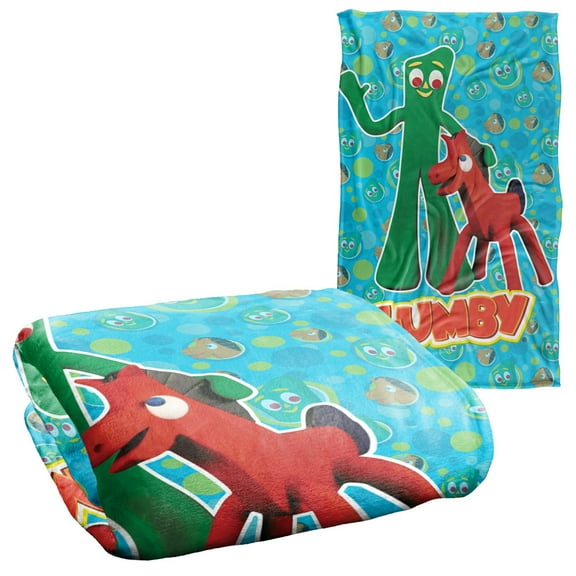 Gumby Best Friends Silky Touch Super Soft Throw Blanket 36" x 58"