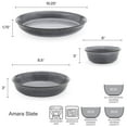 thumbnail image 2 of Pfaltzgraff Amara 6 Piece Dinnerware Bowl Set Gray, 2 of 4