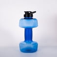 thumbnail image 2 of CreativeArrowy 1.5L Dumbbell Cup Dumbbell Kettle Outdoor Fitness Sports Water Cup Large Capacity Leakproof Flip Top Portable Weight Water Bottle, 2 of 11