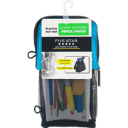 Five Star Stand 'N Store Durable Self-Standing Pencil Pouch