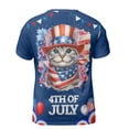thumbnail image 2 of Patriotic American Shorthair Celebrates 4th of July All Over Print 3D Shirt Unisex Merch Cat Lover Kitten Owner Gifts - 02009, 2 of 6