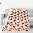 thumbnail image 1 of Fotbe dog Valentine's day Manta de Franela Acolchonada con Estampado, Súper Suave y Esponjosa, Extra Grande para Sofá, Cama, Uso Todo el Año-40"x30", 1 of 7